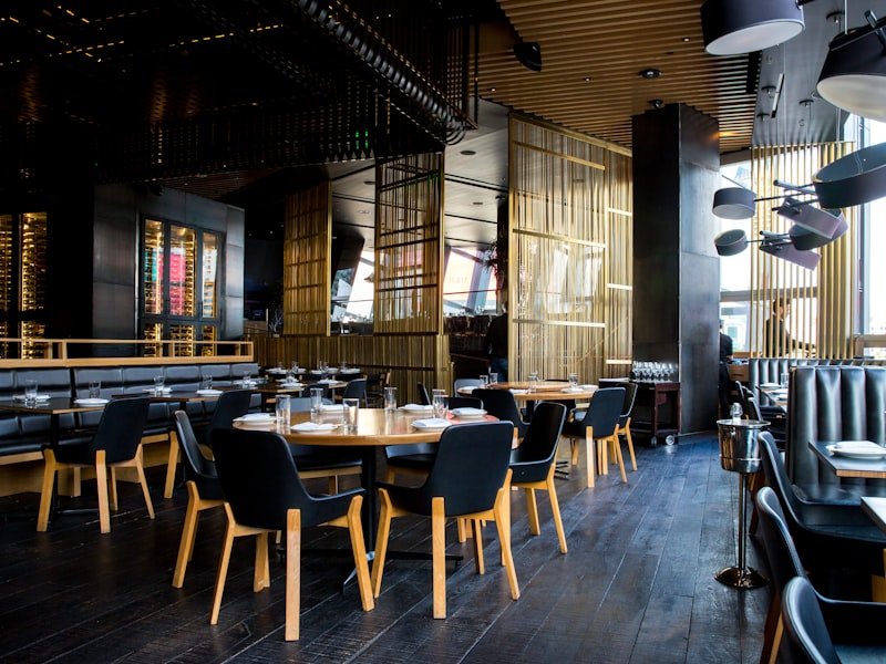 Restaurant interior with custom stone surfaces